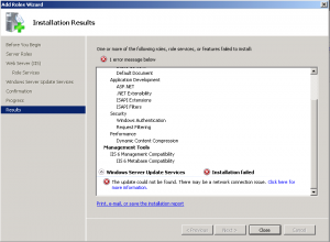 WSUS Error